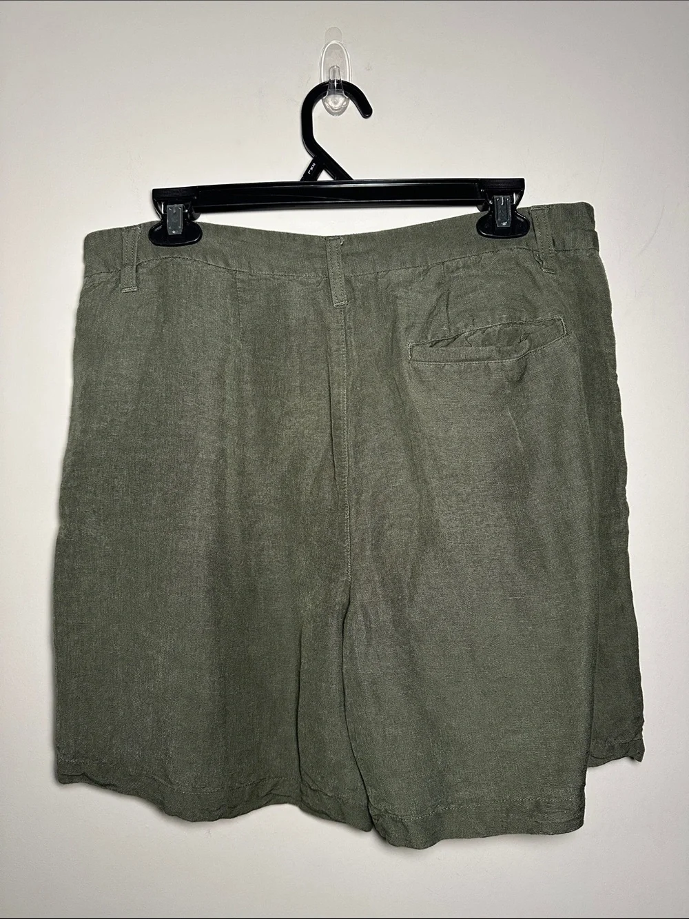 Magaschoni Man Olive Green Linen Blend Shorts